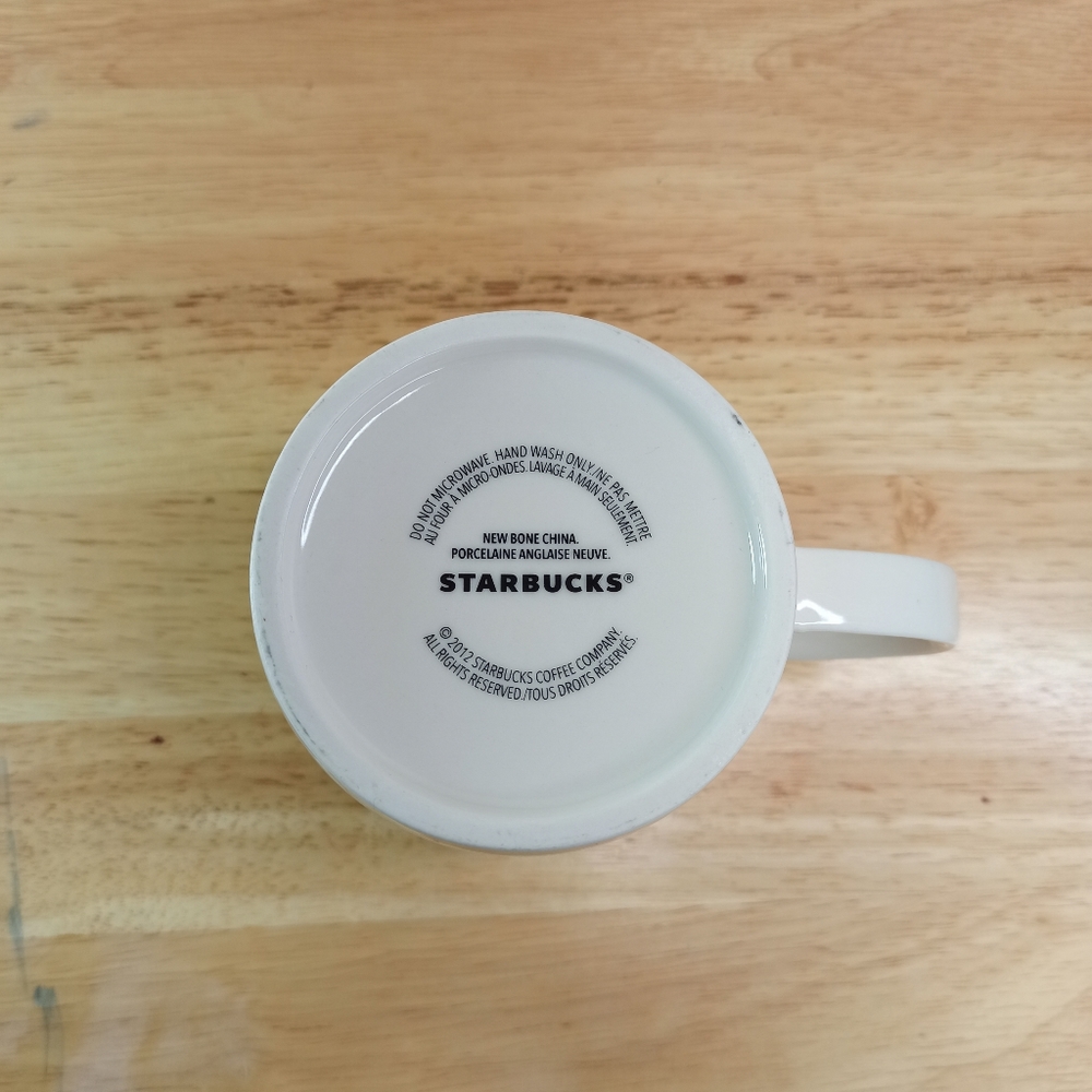 Starbucks Mug White Cream Gold Ceramic Coffee 16 Oz Cerebration Holidays - Picture 5 of 7